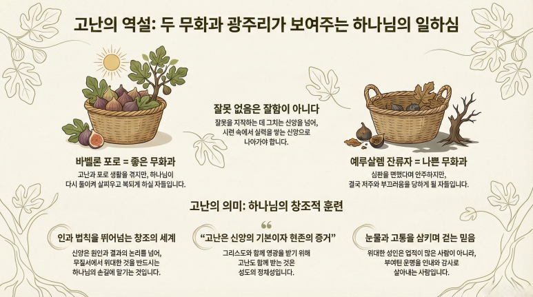고난의역설:두무화과 광주리가 보여주는 하나님의 일하심